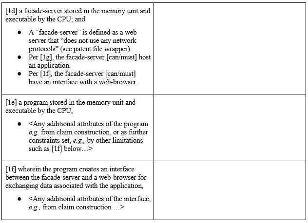 Free Patent Claim Chart Generator